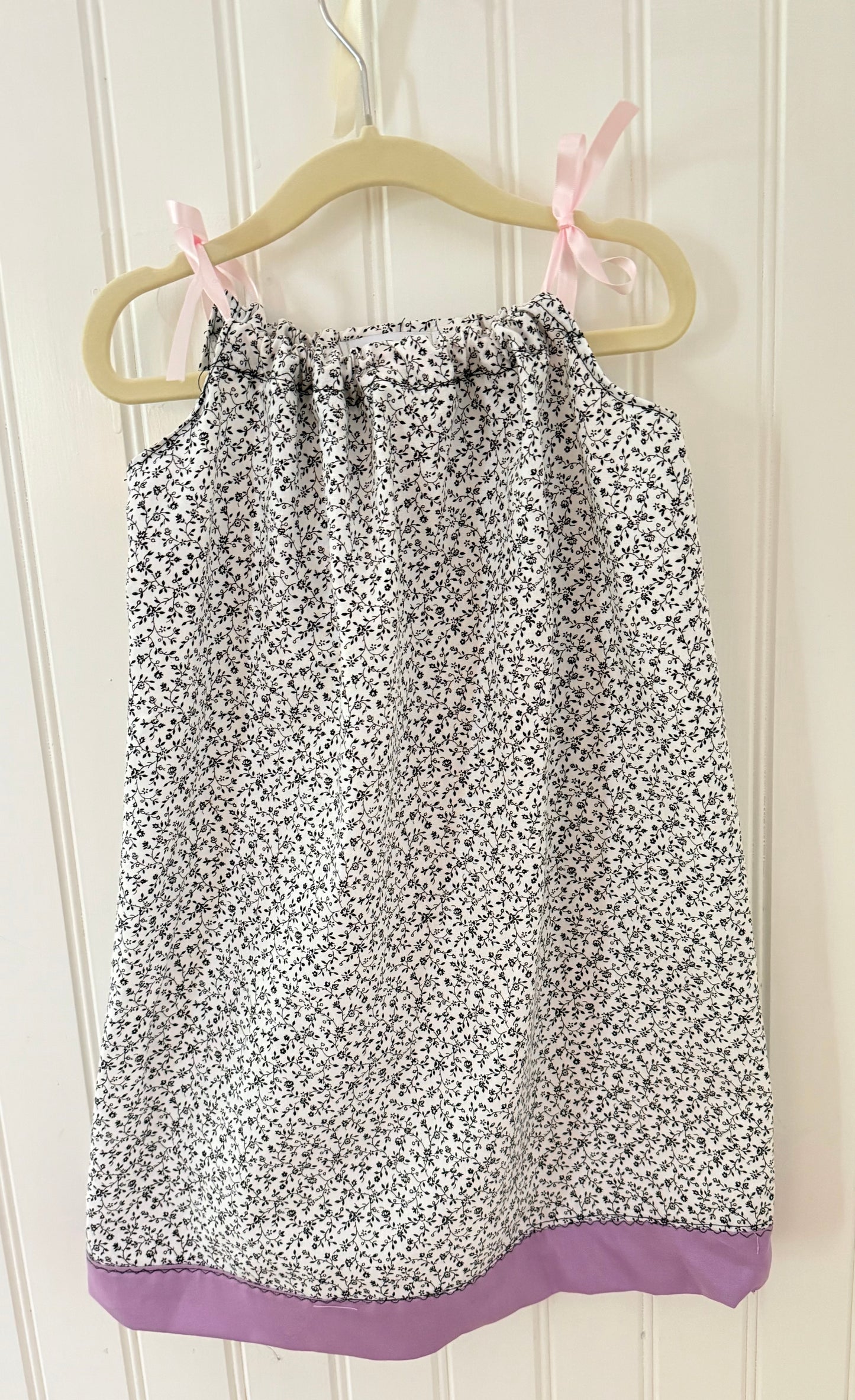 Black and White Calico Pillowcase Dress